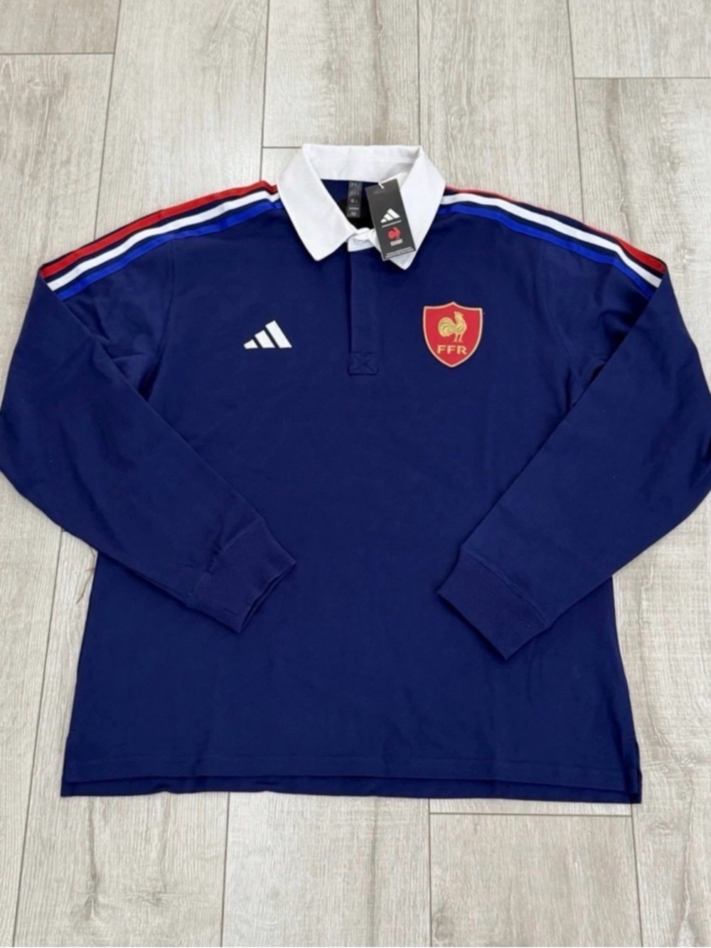 Adidas FFR (France) Culture Jersey L/S  Polo/Jersey Navy Blue JP0364